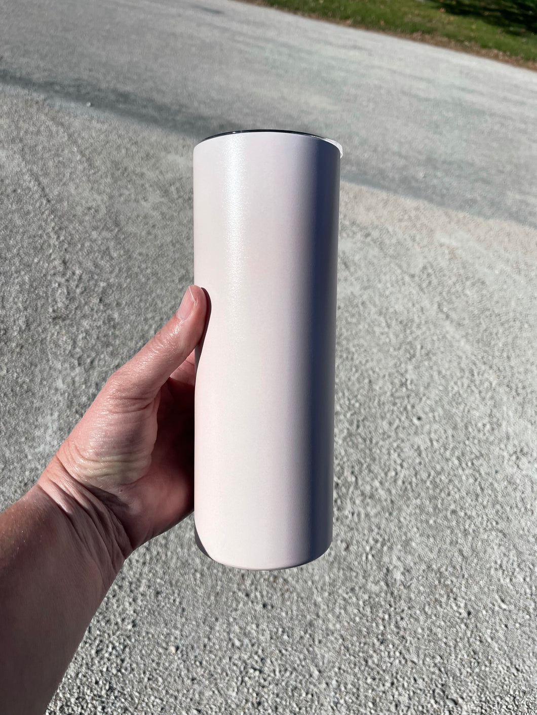 20 oz White to Red Glow in the Dark - sublimation