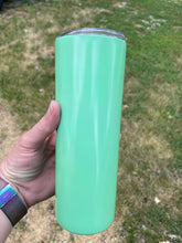 Load image into Gallery viewer, Green to green Glow in the dark Sublimation Tumbler 20 oz
