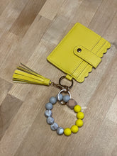 Load image into Gallery viewer, Yellow Bracelet Wallet - silicone beads
