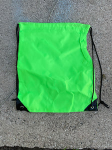 Bright Green drawstring bag