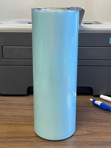 20 oz Blue Glitter Tumbler