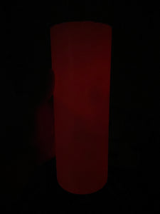 20 oz White to Red Glow in the Dark - sublimation