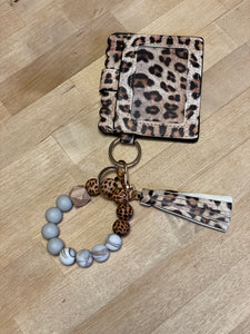 Leopard Bracelet Wallet - silicone beads